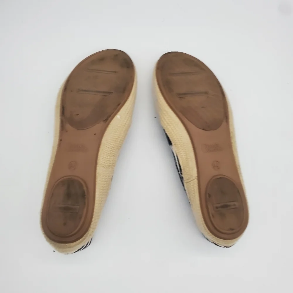 Mia Fabbiolla Striped  Espadrilles Slip-on Shoes Navy Women's 9.5 Shoes
